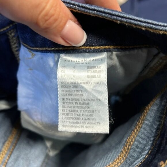 🏁 American eagle blue denim  jegging size 4 - Picture 11 of 11